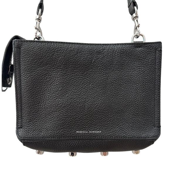 Rebecca Minkoff Regan Crossbody Bag in Pebbled Black Leather - Picture 5 of 8